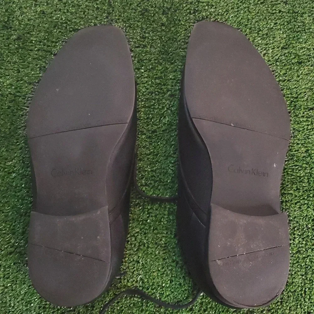 Calvin Klein Mens Dress/Casual Textured Look Tie Shoes